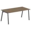 Bureau rectangulaire 180x80 Noyer / pi&eacute;t. Anthracite BANGKOK 