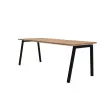 Bureau rectangulaire 180x80 Noyer / pi&eacute;t. Anthracite BANGKOK 