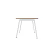 Bureau rectangulaire 180x80 Noyer / pi&eacute;t. Blanc BANGKOK 