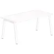 Bureau rectangulaire 160x80 Blanc/ pi&eacute;t. Blanc BANGKOK 