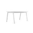Bureau rectangulaire 160x80 Blanc/ pi&eacute;t. Blanc BANGKOK 