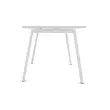 Bureau rectangulaire 160x80 Blanc/ pi&eacute;t. Blanc BANGKOK 