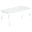 Bureau rectangulaire 160x80 Gris/ piét. Blanc BANGKOK
