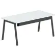 Bureau rectangulaire 160x80 Gris / piét. Anthracite BANGKOK