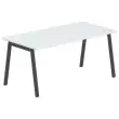 Bureau rectangulaire 160x80 Gris / piét. Anthracite BANGKOK