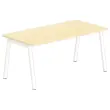 Bureau rectangulaire 160x80 Hêtre / piét. Blanc BANGKOK