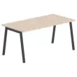 Bureau rectangulaire 160x80 Acacia clair / piét. Anthracite BANGKOK