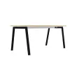 Bureau rectangulaire 160x80 Acacia clair / piét. Anthracite BANGKOK
