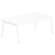 Table rectangulaire 200x120 Blanc / Pi&eacute;t.Blanc 