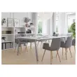 Table rectangulaire 200x120 Blanc / Pi&eacute;t.Blanc 