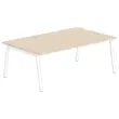 Table rectangulaire 200x120 Acacia / Pi&eacute;t.Blanc 