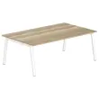 Table rectangulaire 200x120 CHêne Veiné / Piét.Blanc