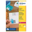 Étiquettes de masquage laser AVERY 199,6x 289,1 mm 25f x 25 étiquettes