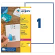 Étiquettes de masquage laser AVERY 199,6x 289,1 mm 25f x 25 étiquettes