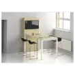 Table Multimédia 200 x 100 cm acacia /blanc