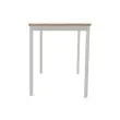 Table modulaire rectangulaire 120 x 60 chêne veiné / alu