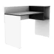 Bureau adapté pour le télétravail en mélaminé avec niche - L 121 cm