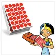 Recharge pour distributeur de gommettes Cléopatre - 60 feuilles prédécoupées - gommettes rondes 8mm et 18 mm -