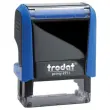 Timbre personnalisable Printy 4911- Boîtier bleu - Encre noire - 38 x 14 mm - TRODAT
