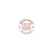 Timbre Printy personnalisable 4630 - Boîtier rouge - Encre rouge - Ø30 mm - 6 lignes max.