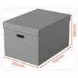 3 Boîtes de rangement Home taille L - Gris - ESSELTE