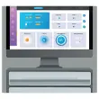 Module 2 tiroirs MOOVUP Secure Agile CEP Dim : 37x27,5 H14,6 cm gris