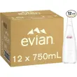20 Bouteilles d'eau en verre - 33 cl - Evian