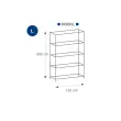 Etagère multifonction 5 niveaux L120 cm