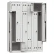 Vestiaire gain de place porte en L 3 colonnes - 6 utilisateurs - Gris