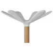 Porte-manteau - 10 patères + porte-parapluie - Bois et métal blanc - ALBA