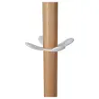 Porte-manteau - 10 patères + porte-parapluie - Bois et métal blanc - ALBA
