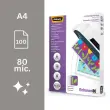 100 Pochettes de plastification perfor&eacute;es - A4 - 80 &micro; - Fellowes 