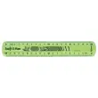 Règle de bureau double plate en plastique souple et résistant - 20 cm