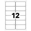 100 planches de 12 étiquettes laser AVERY 99,1x42,3mm soit 1200 étiq/boîte