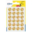 Sachet de 120 pastilles couleur or autocollantes diam 15 mm 