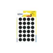 Sachet de 168 pastilles couleur noire autocollantes diam 15 mm