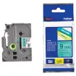 Ruban pour titreuse BROTHER TZE 721 9mm vert impression noir 