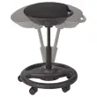 Tabouret ergonomique &agrave; bascule noir avec roulettes 
