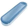 Boîte plastique contenant fourchette, couteau et petite cuillère. Bleu