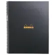 Cahier couverture carton 160 pages A4+5x5. Noir 