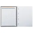 Cahier couverture carton 160 pages A4+5x5. Noir 
