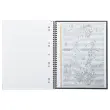 Cahier couverture carton 160 pages A4+5x5. Noir 