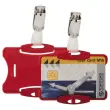 25 porte-carte sécurité ouvert avec clip rouge