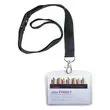 10 Porte-noms avec lacets textile noirs 9x 6 cm