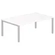 Table modulaire rectangulaire 200 x 120 blanc/ alu 