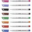 Marqueur effa&ccedil;able STABILO OHPen- r&eacute;troprojection et surfaces lisses - pointe fine - coloris assortis - lot de 8 
