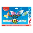 Feutre de coloriage MAPED LONG LIFE pointe large - encre lavable - coloris assortis - lot de 12
