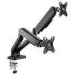 Bras porte-&eacute;cran double articul&eacute; Ergo Line Noir 