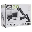 Bras porte-&eacute;cran double articul&eacute; Ergo Line Noir 