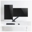Bras porte-&eacute;cran double articul&eacute; Ergo Line Noir 